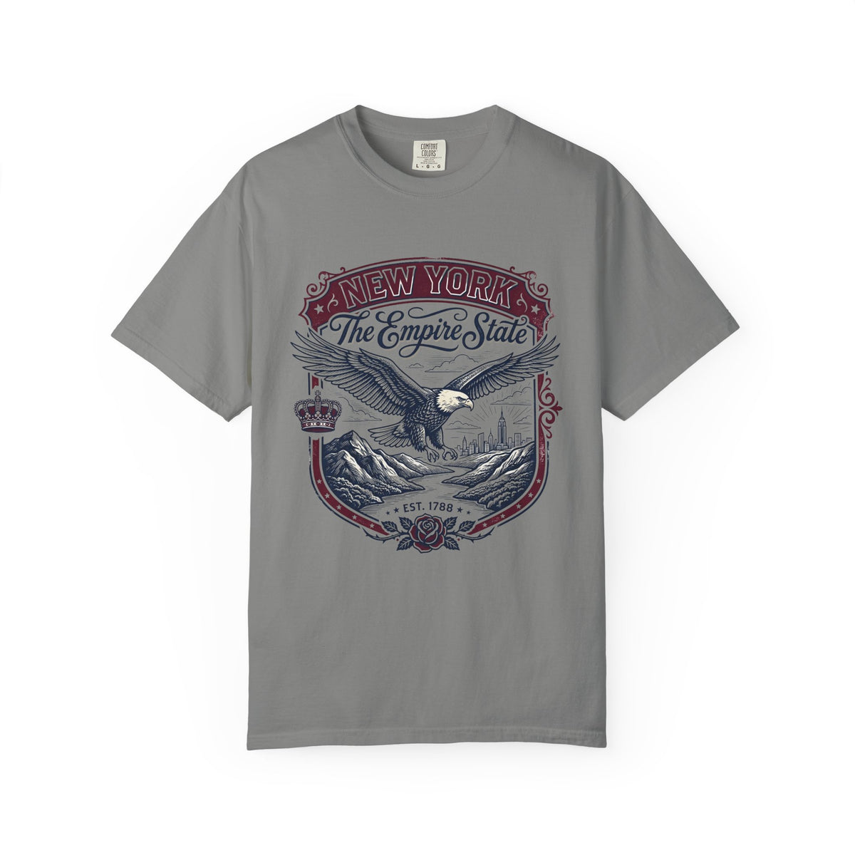 New York State Vintage Travel Tourist Graphic Tee Unisex 100 Cotton Comfort Colors T-Shirt