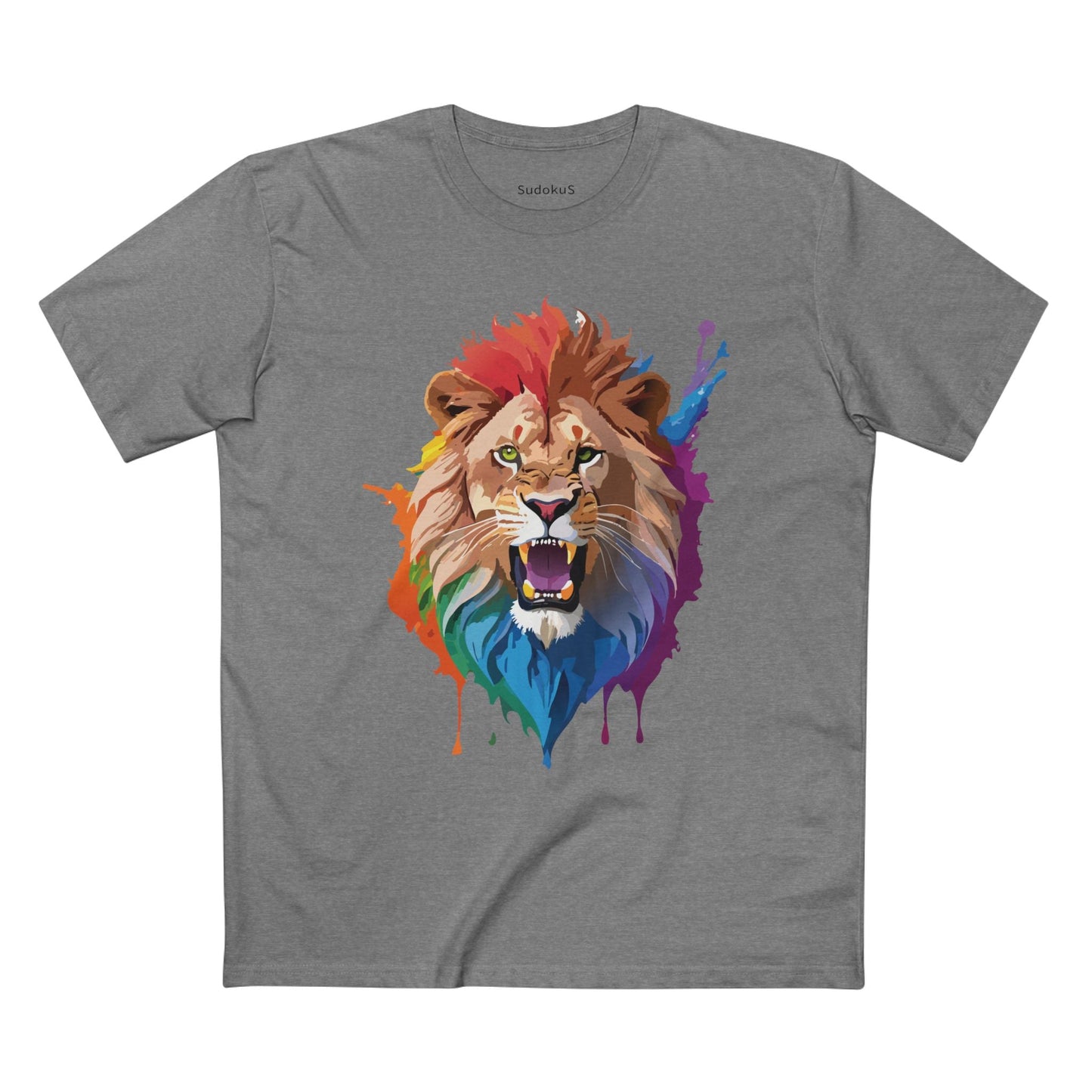 Lion Graphic Unisex 100 Cotton Staple Tee with Animal Design Artwork 27