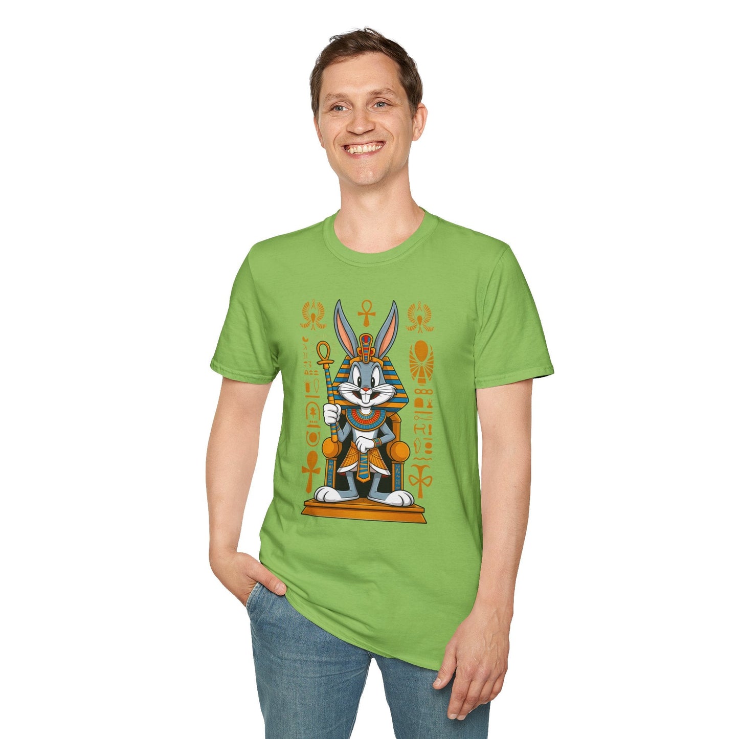 Cartoon Bunny Graphic Unisex Cotton Animal Animation Artwork Design Tee 45