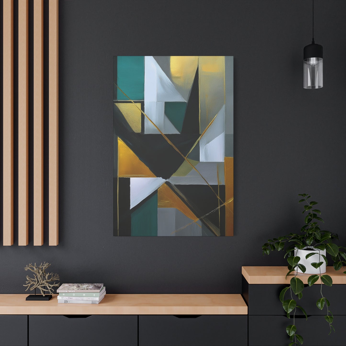 Abstract Geometric Painting Print Canvas 20x24,20x30,24x30 24x32,24x36,30x40 32x48,36x48,40x60 Pine-Wood Inner Frame ABS-77