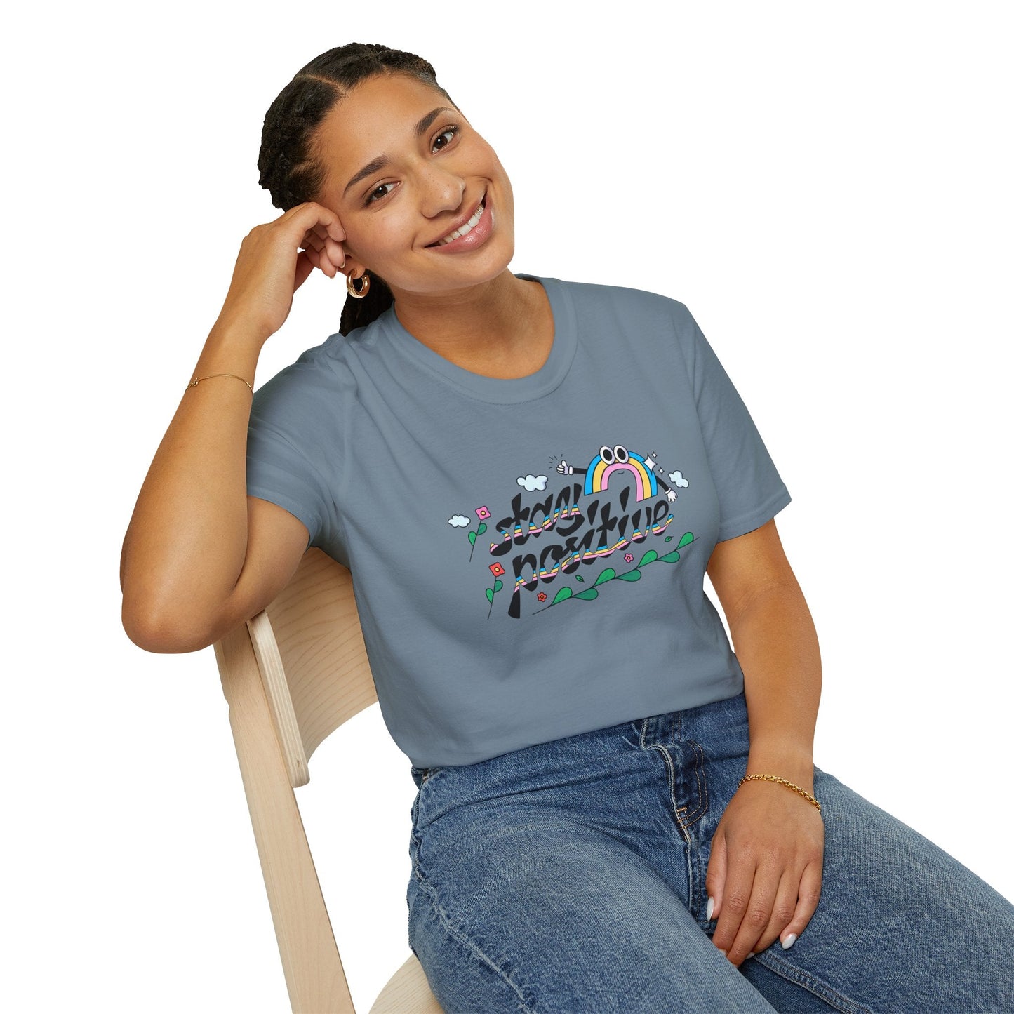 Positive Slogan T Shirts Unisex Softstyle Tee With Positive Words And Good Quotes Gildan 64000