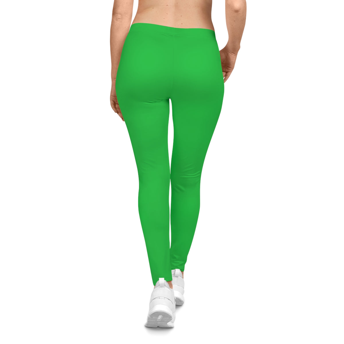 Jade Green Color Women's Poly-Span Casual Leggings XS-2XL
