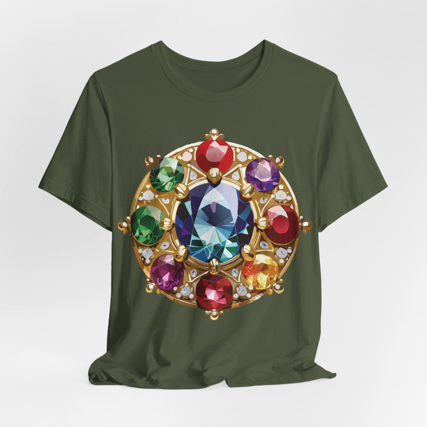 Jewelry Graphic Unisex 100 Cotton Vintage Treasure Art T-Shirt 39