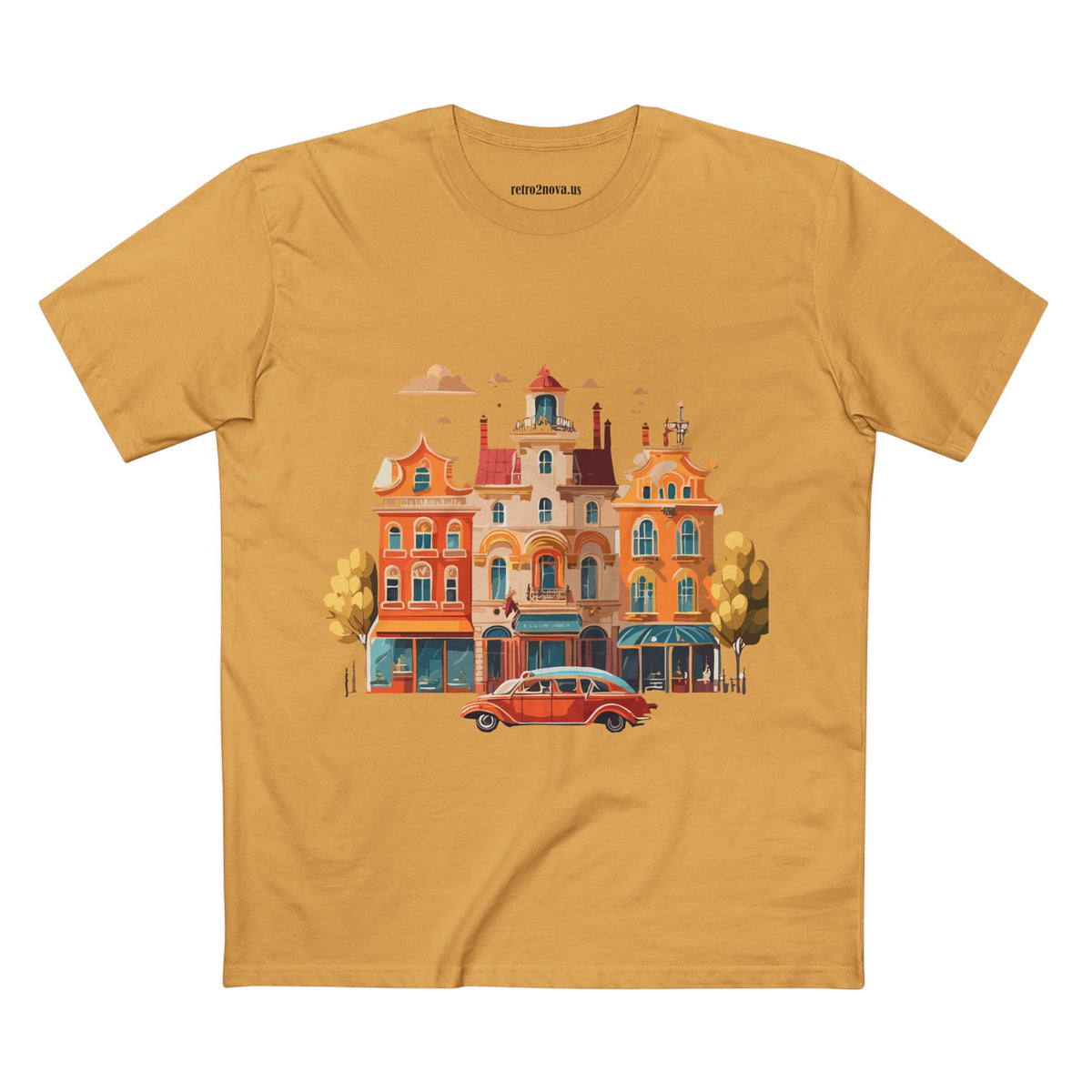 Retro Car Vintage Graphic Tee Staple Unisex 100 Cotton Tee Shirt - RC-22
