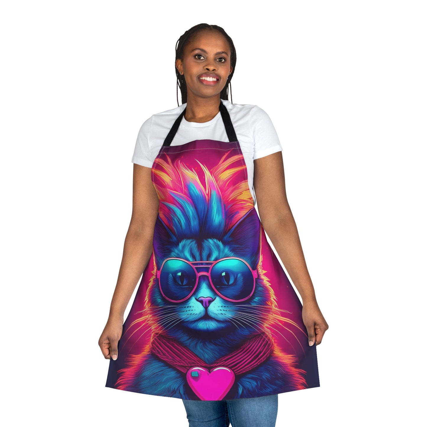 Cat 100% Polyester Stain-resistant 31.5 x 25.6 | Art Print Canvas Apron 3