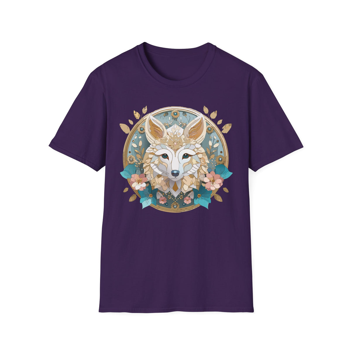 Floral Fox Mandala T-Shirt | Boho Fennec Fox Illustration