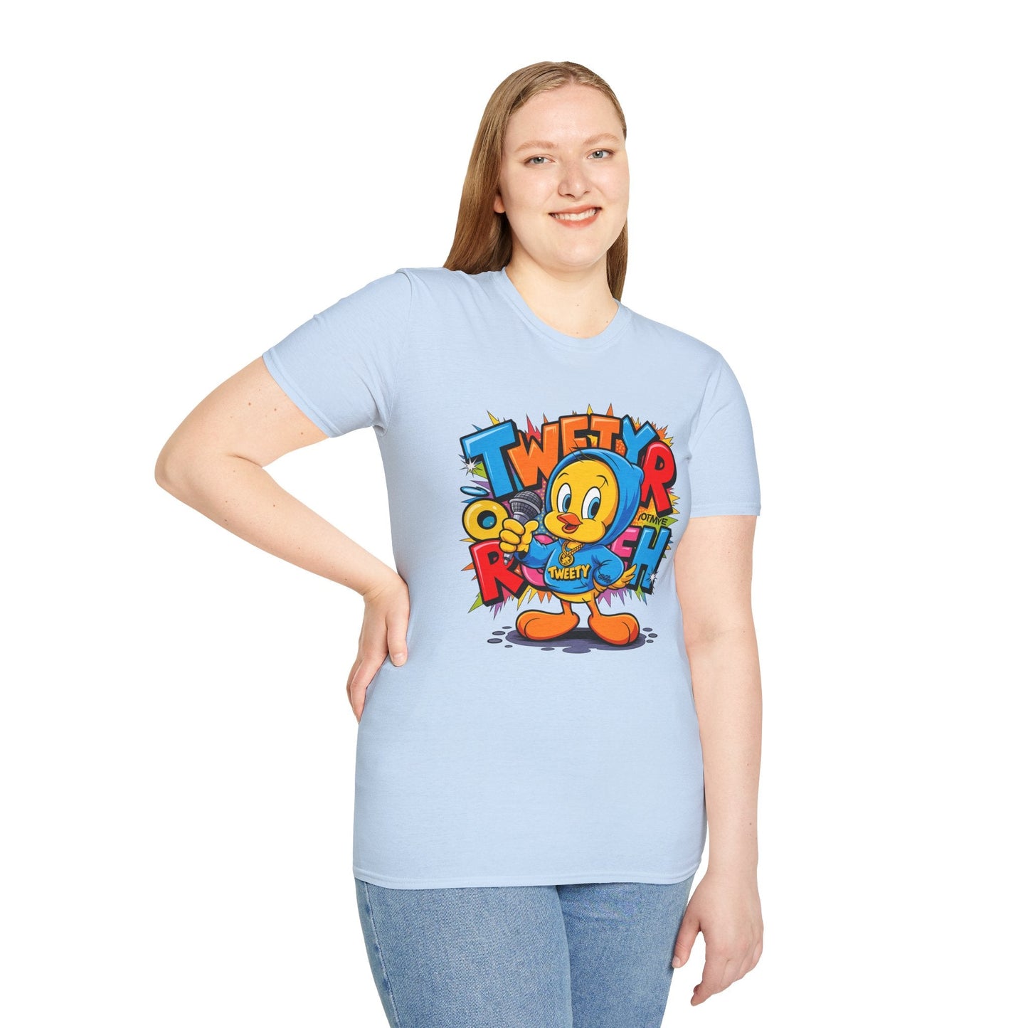 Cartoon T Shirt With Animation Funny Animals Tee Unisex Gildan Softstyle 64000 Pro