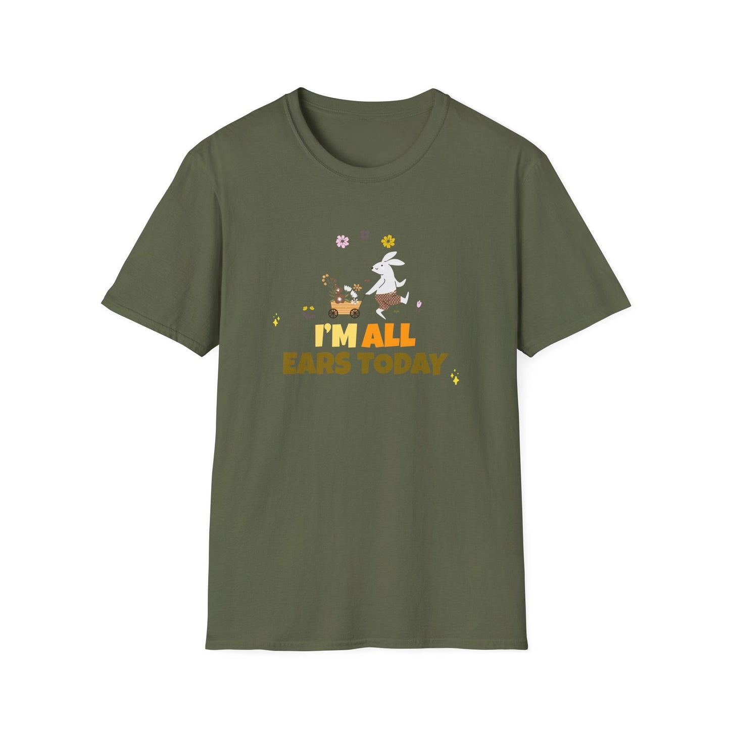 Easter Bunny T Shirt Unisex Gildan Softstyle Tee 100 Percent Ring Spun Cotton Easter Design