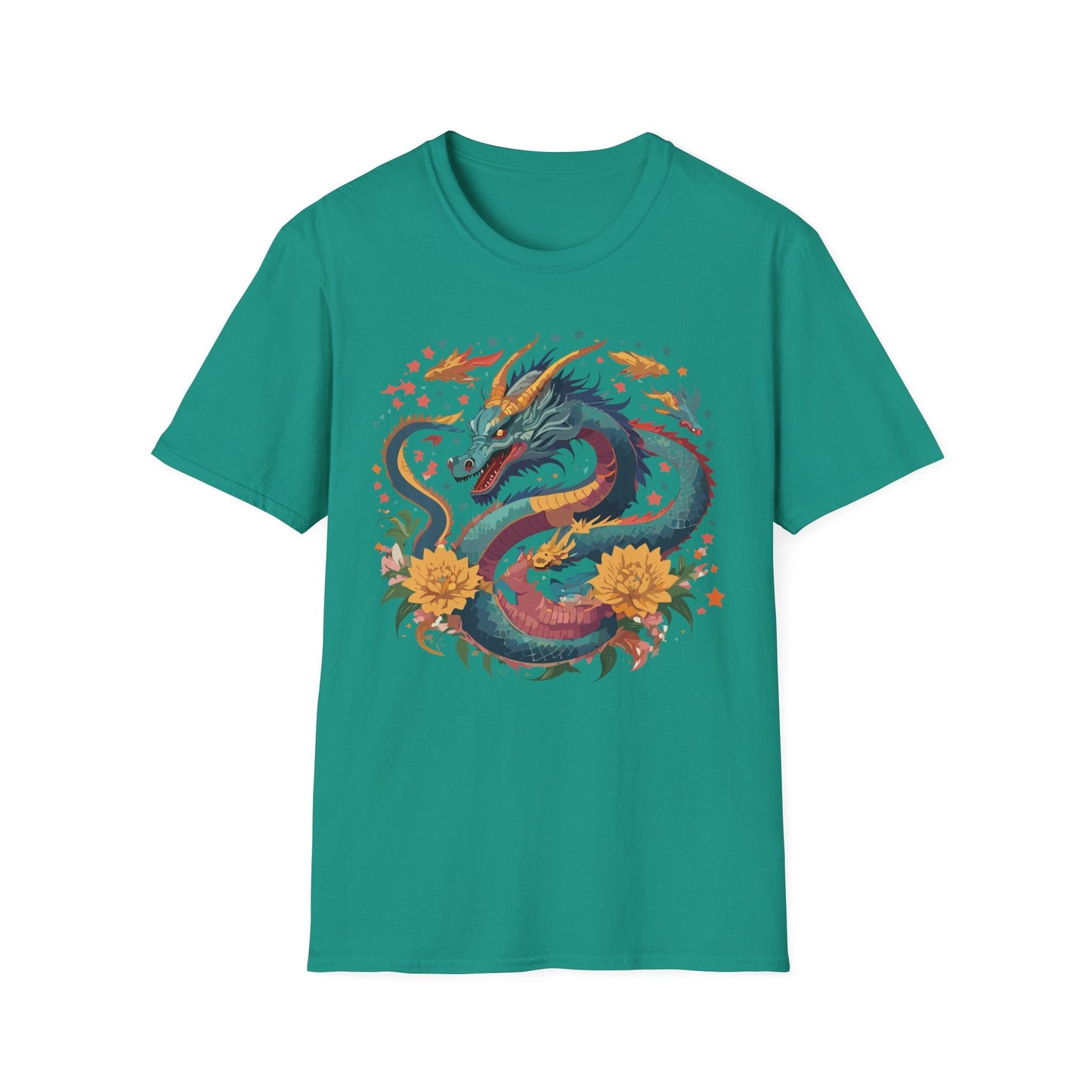 Dragon Graphic Unisex 100 Cotton Tee with Animal Artwork Design 7
