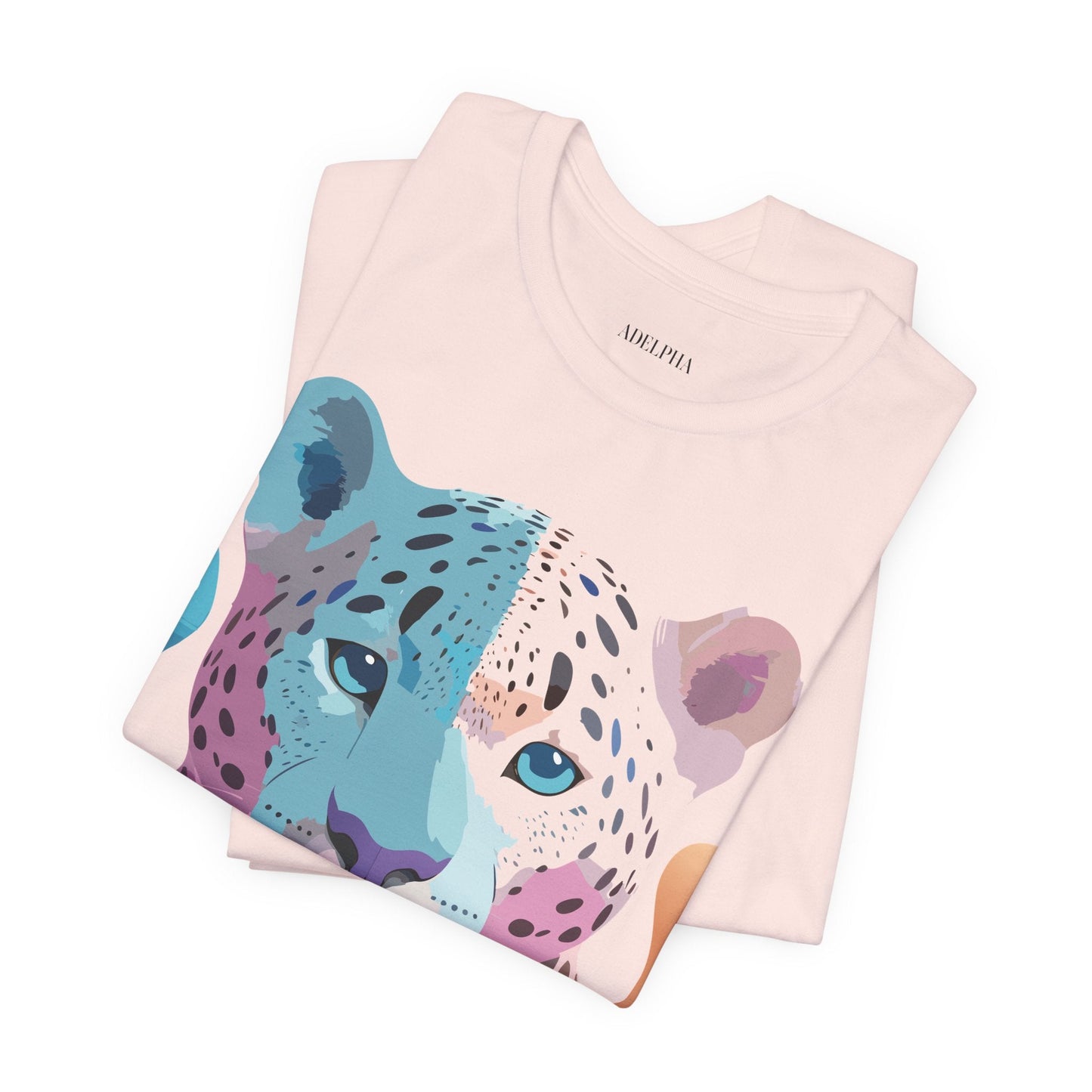 Adelpha Graphic Tee Cheetah Print Unisex Jersey Short Sleeve Shirt Vintage Art
