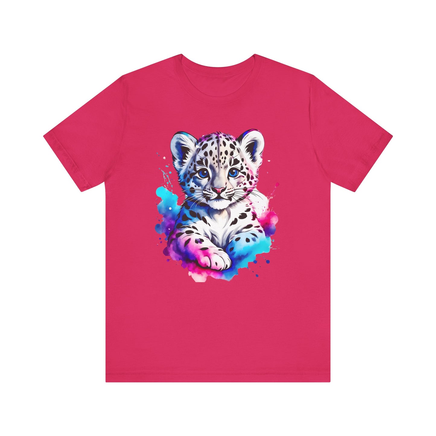 Baby Leopard Shirt, Cute Leopard Tee Shirt, Animal T-Shirt, Gepard Top, Animal Tees, Art Design T-Shirt, Graphic Tee