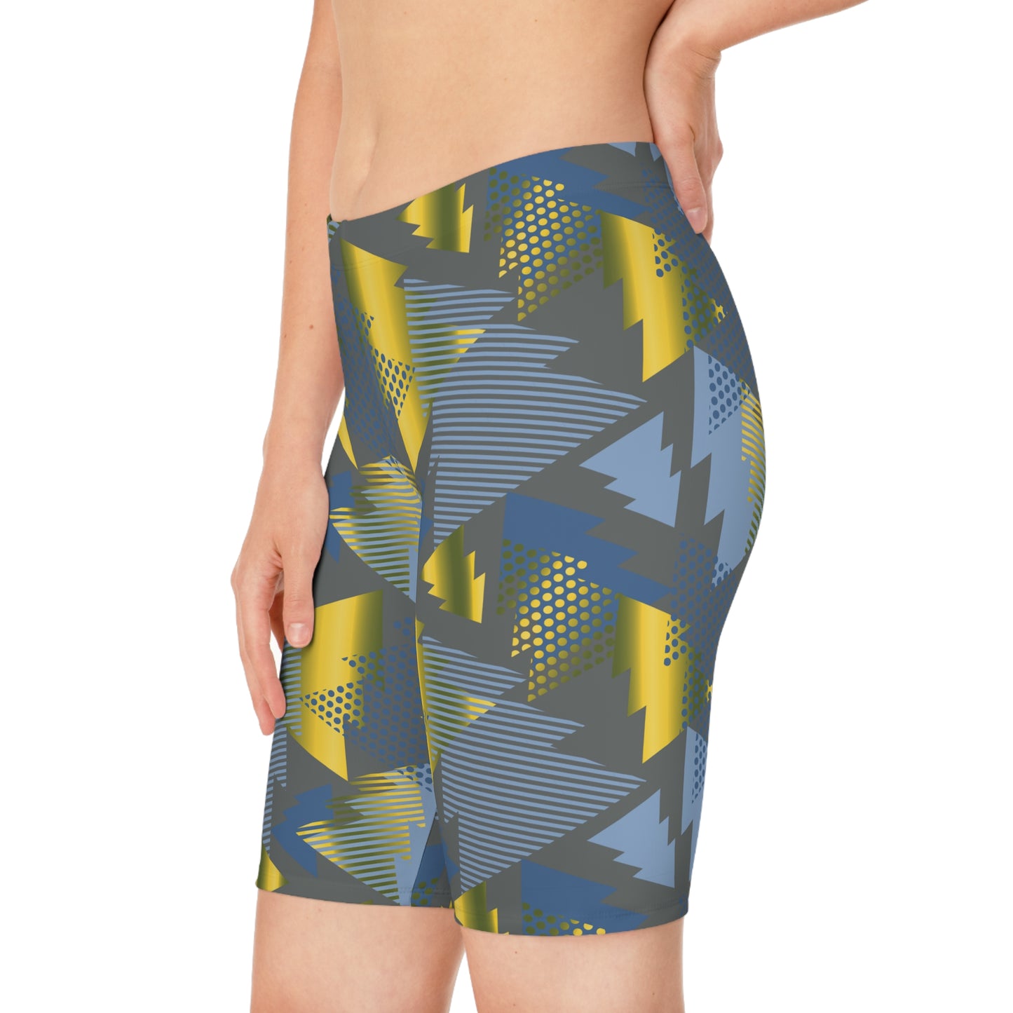 Bike Shorts with Abstract prints