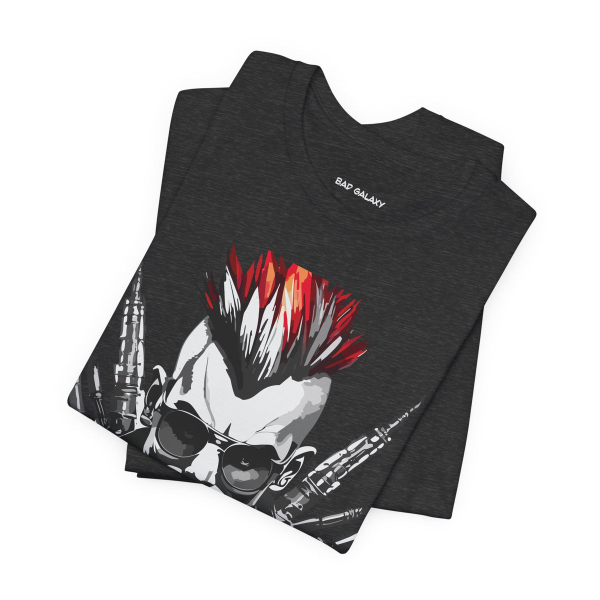 Punk Rock Graphic Unisex Cotton Bella+Canvas Tee with Art Design b27