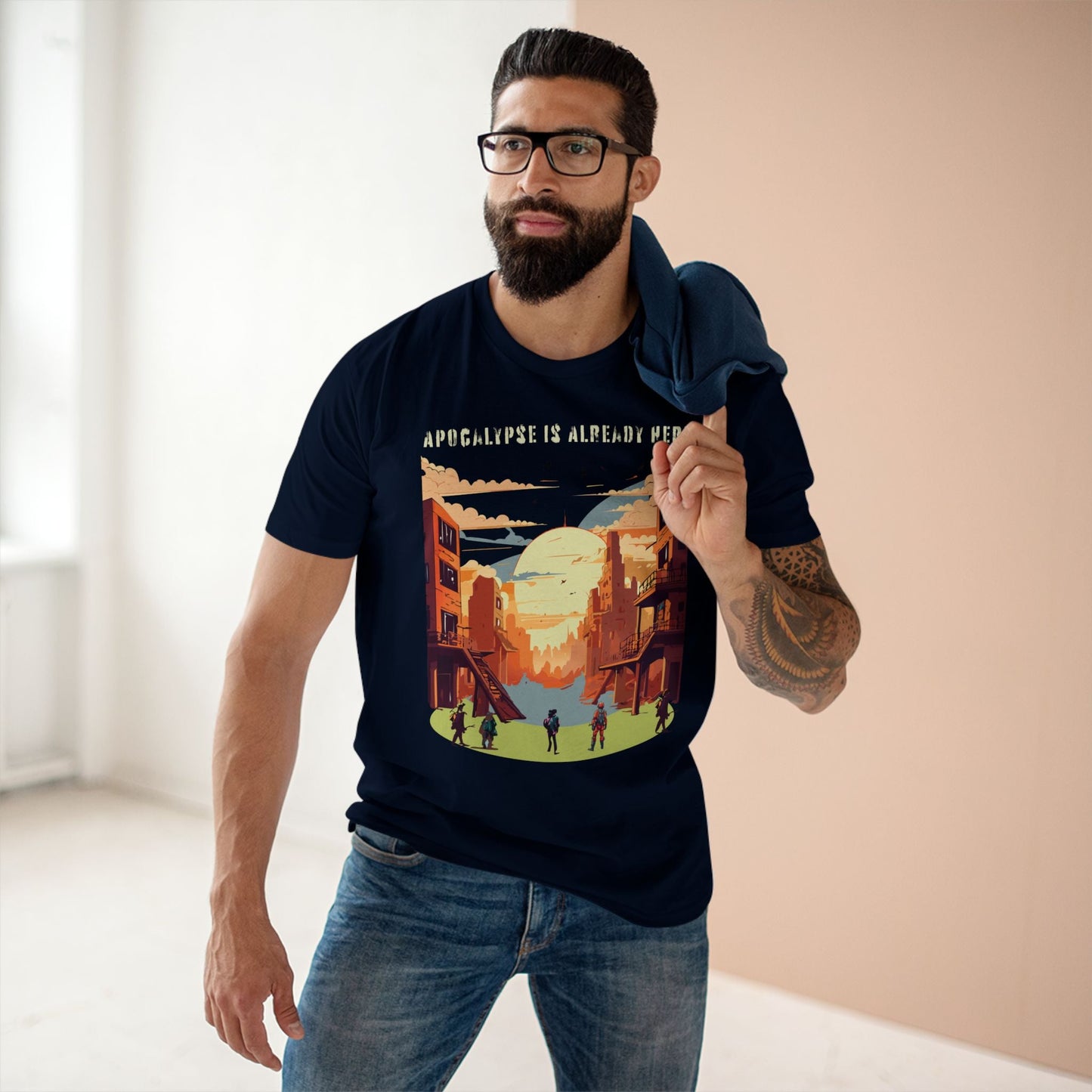 Cataclysm Doomsday Shirt Unisex Premium Cotton Tee Original Art Design Retro2Nova