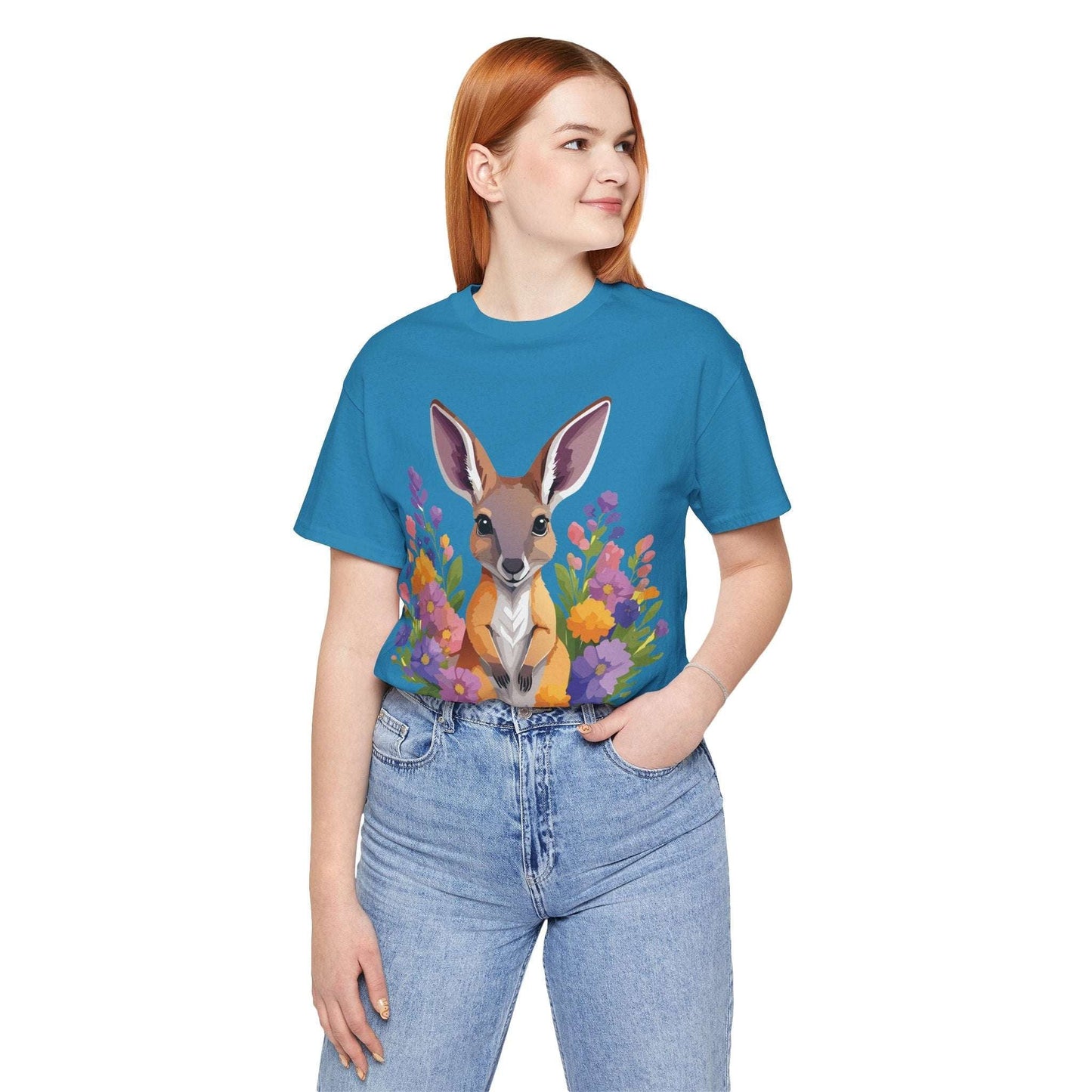 Kangaroo Graphic Unisex 100 Cotton Vintage Animal Artwork Tee 2