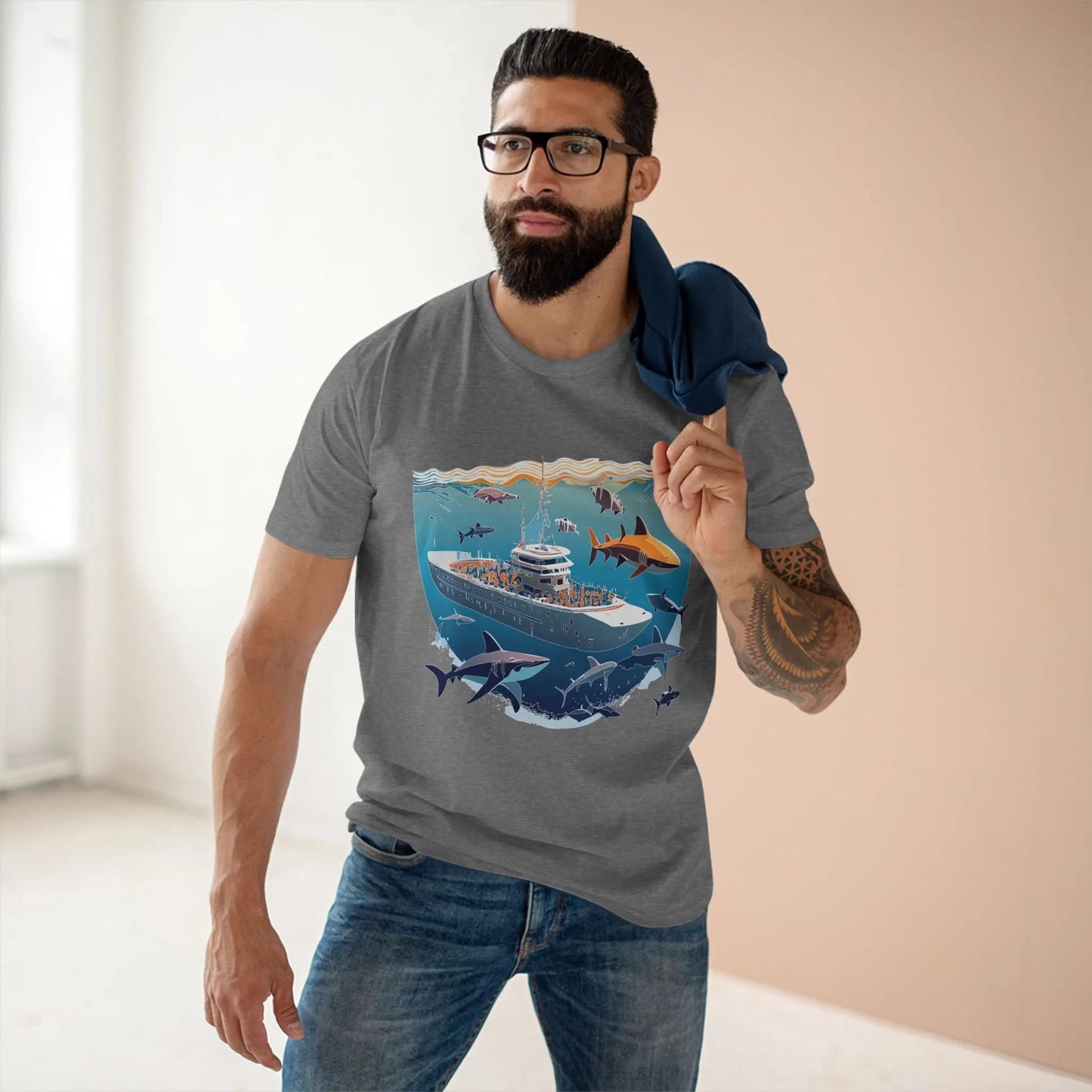 Ocean Coast Graphic Unisex 100 Cotton Staple Tee 9