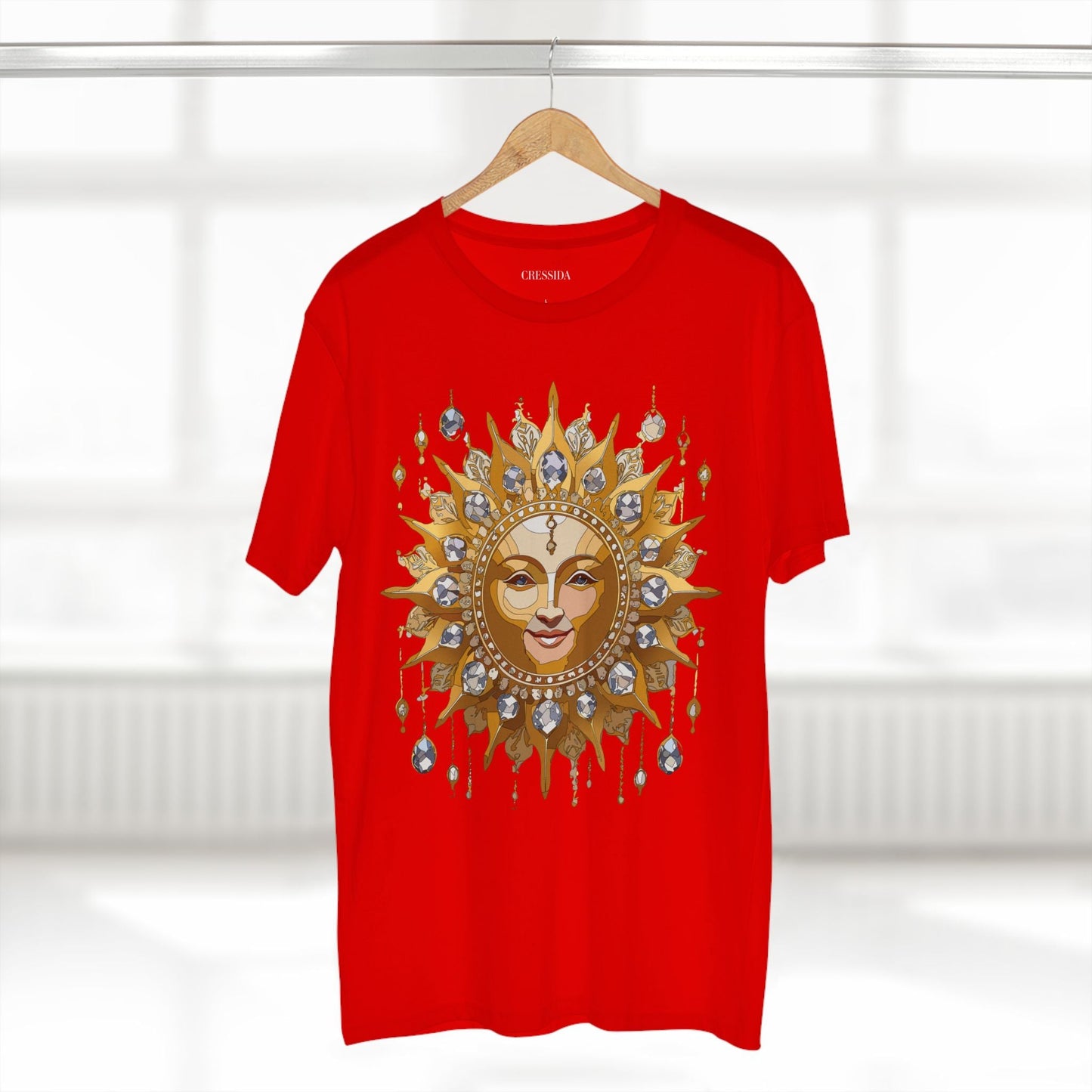 Gold Sun Graphic Unisex 100 Cotton T-Shirt with Golden Art Design 6