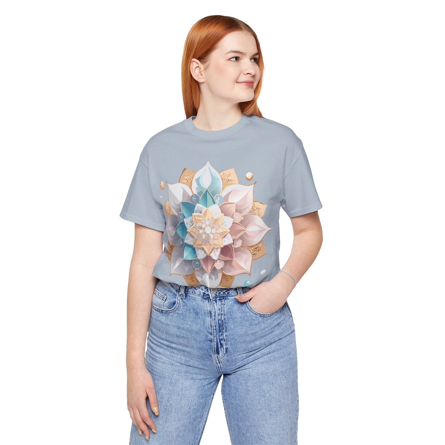 Adelpha Mandala Graphic Tee Unisex Jersey Short Sleeve Art Design Shirt Premium Comfort Wear