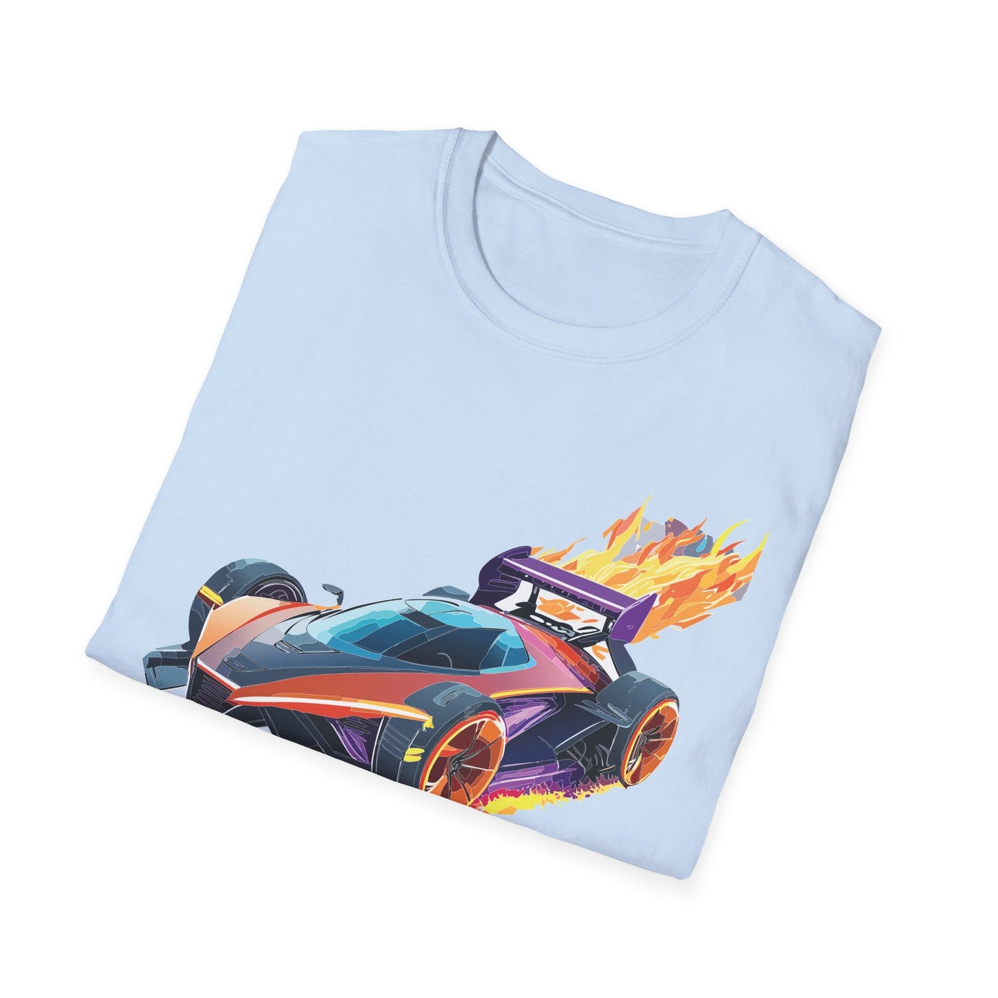 Car Graphic Unisex Cotto Softstyle Art Design with Hot Wheels Artwork Tee 4