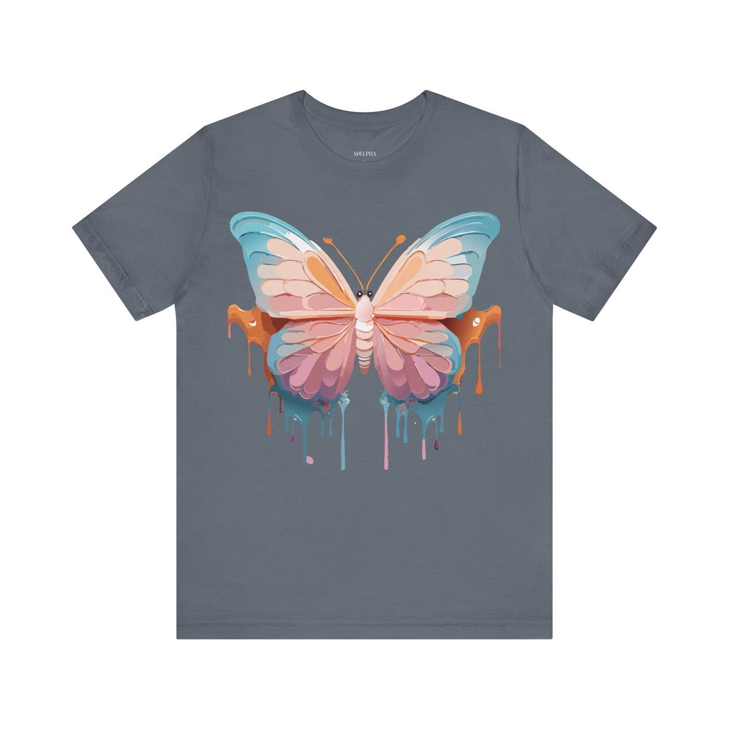 Butterfly Graphic Unisex 100 Cotton Lightweight Vintage Design Jersey Tee 86