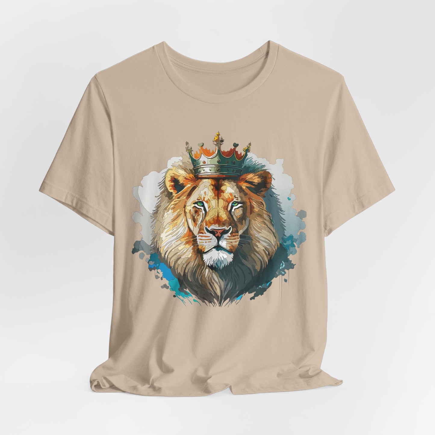 Unisex King Lion Tee, Animal Shirt, Tee Shirt with Lion, Crown T-Shirt, Animal King Tees, Crown Shirt, Safari T-Shirt 3