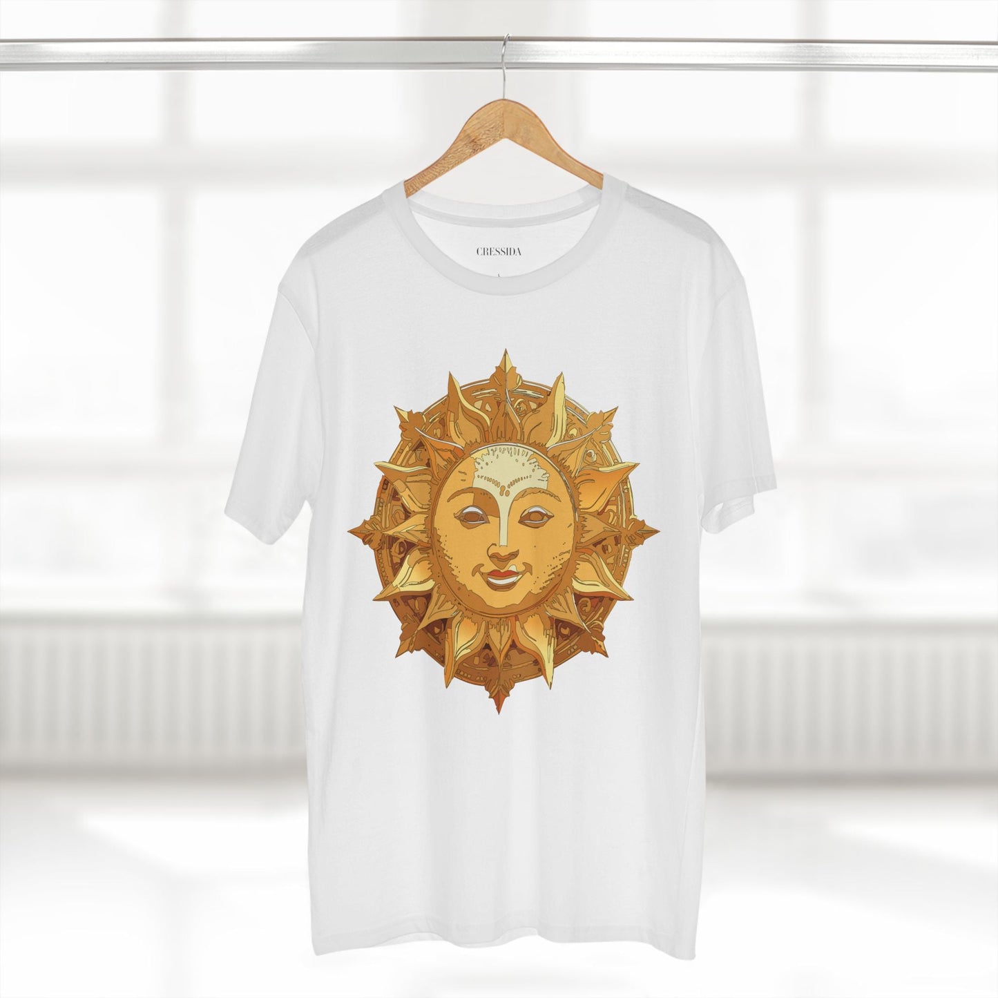 Gold Sun Graphic Unisex 100 Cotton T-Shirt with Golden Art Design 22