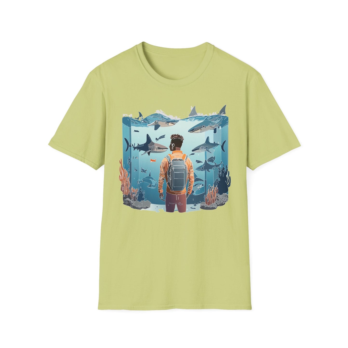 Ocean Graphic Unisex Softstyle Cotton Tee 4