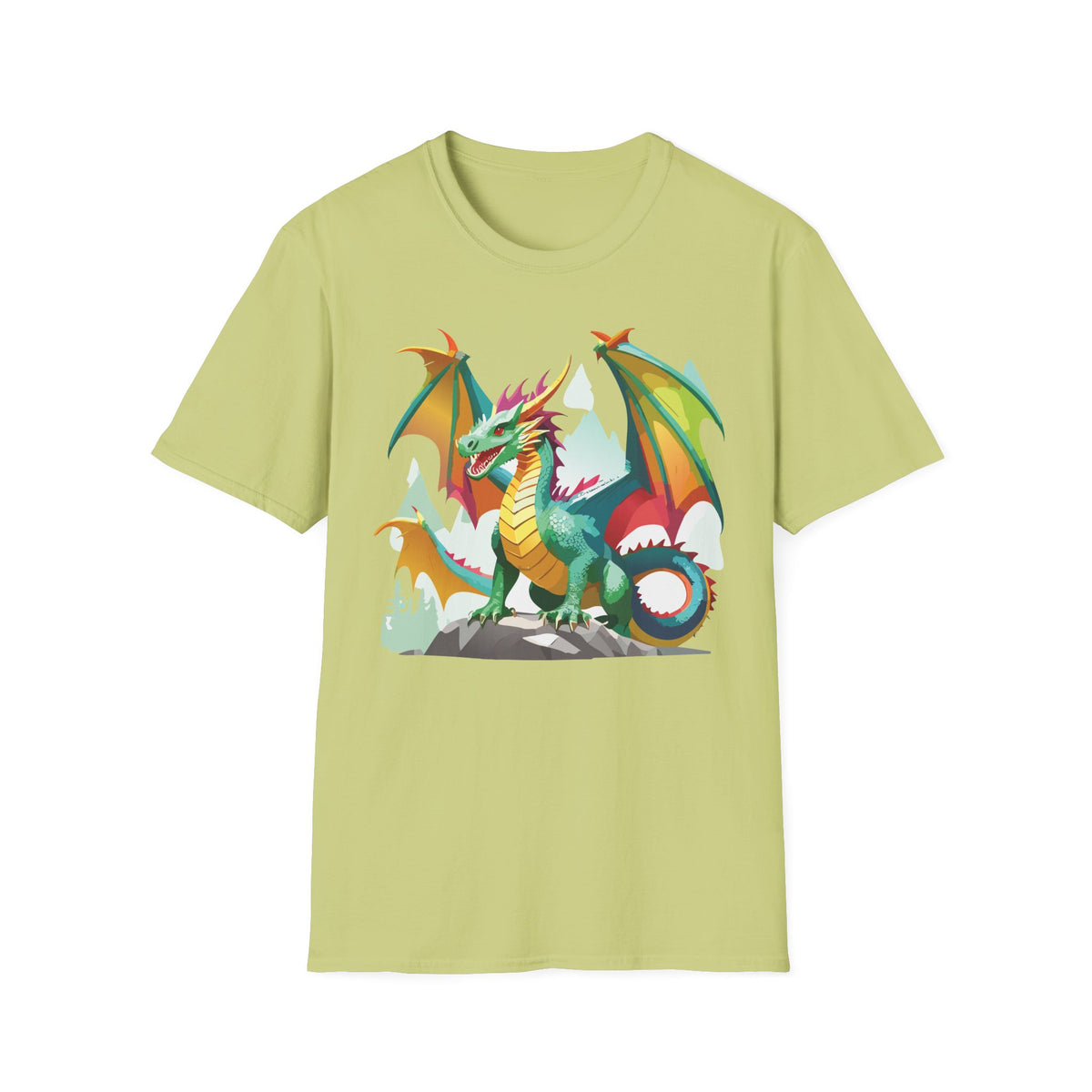 Dragon Graphic Tee Gildan Unisex 100 Cotton Tee Shirt with Animals m24