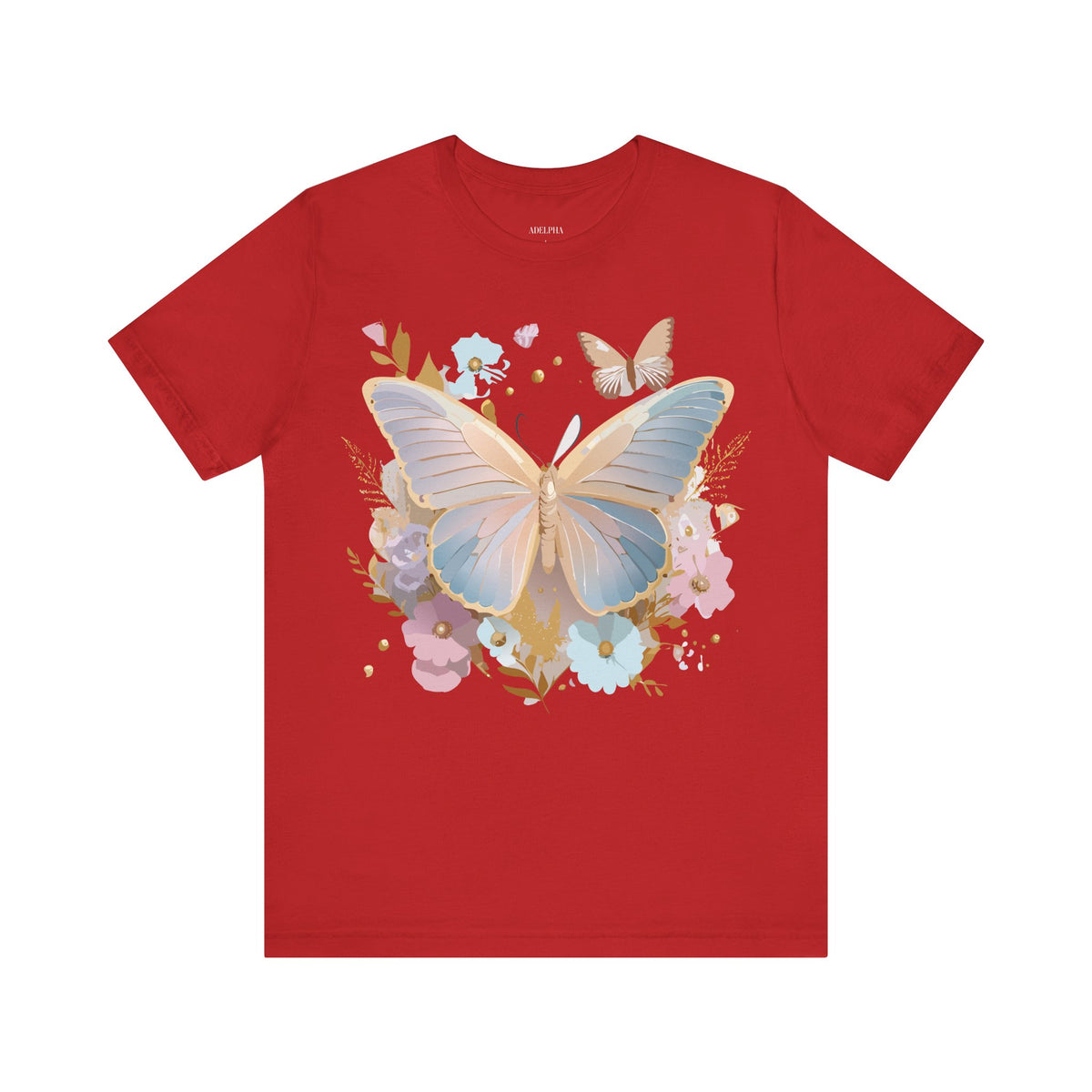 Butterfly Graphic Unisex Cotton Bella+Canvas Tee with Art Design n72