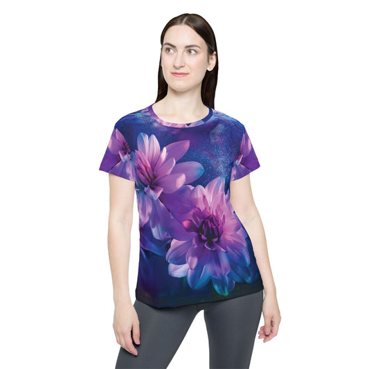 Camiseta de poliéster con flores