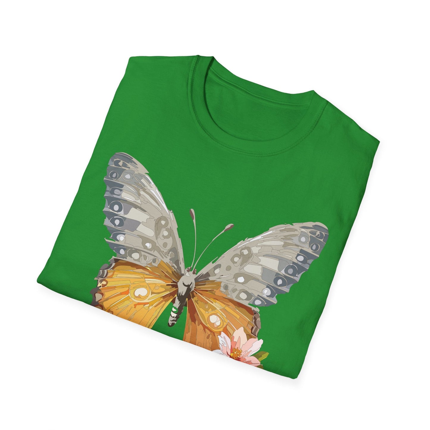 Unisex Butterfly T Shirt Monarch Print Softstyle Cotton Tee Gildan 64000 Lightweight Comfort