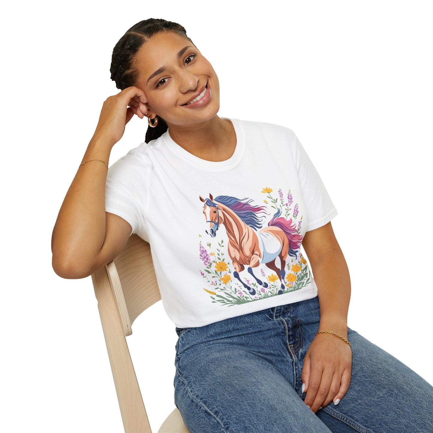 Horse Shirt Unisex Softstyle 64000 Cotton Tee Gildan 100 Percent Ring Spun