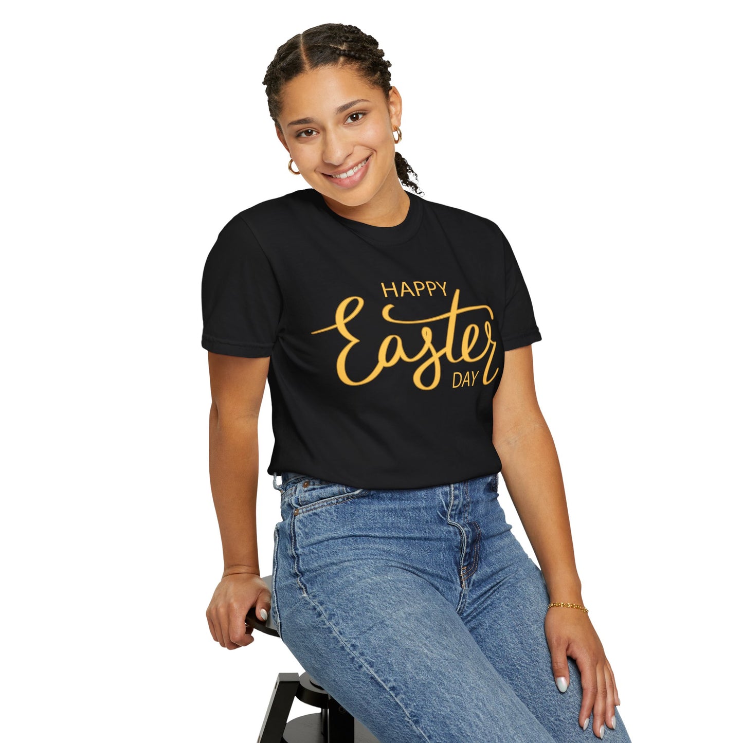 Happy Easter Day T-Shirt, Tee Shirt with Easter Signature, T Shirt with Easter Prints, Tee Shirt with Easter Design