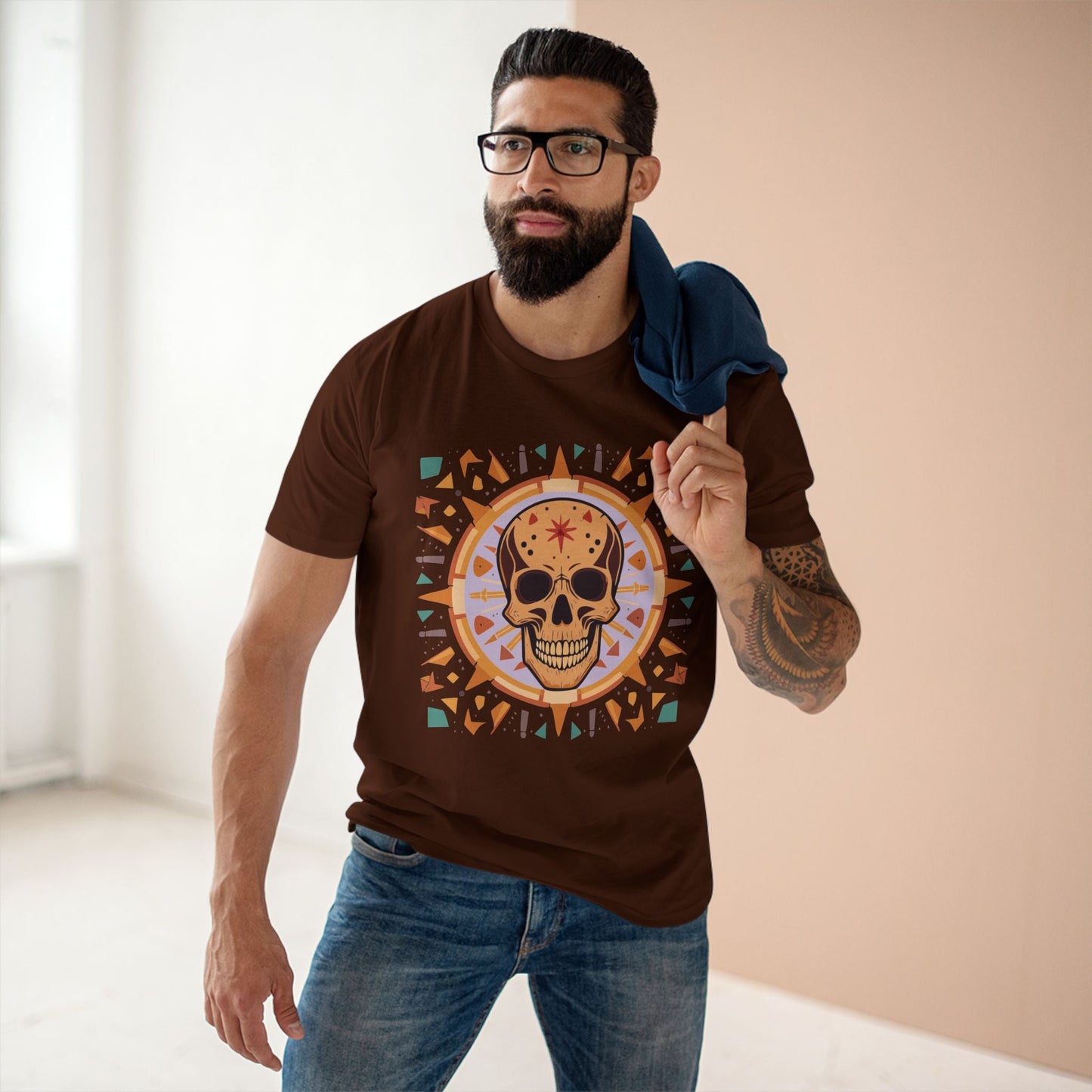 Skull Skeleton Shirt Unisex Premium Cotton Tee With Original Art Design Retro2Nova