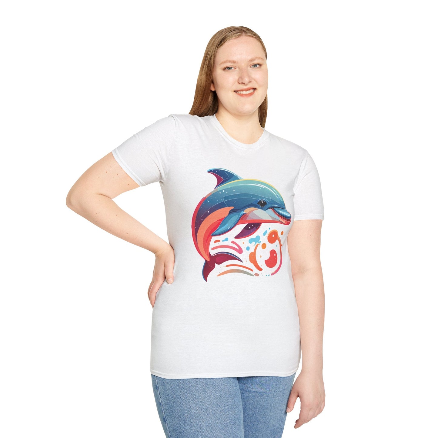 Gildan Softstyle Dolphin Shirt Unisex Short Sleeve Tee 100 Percent Ring Spun Cotton Comfortable Wear