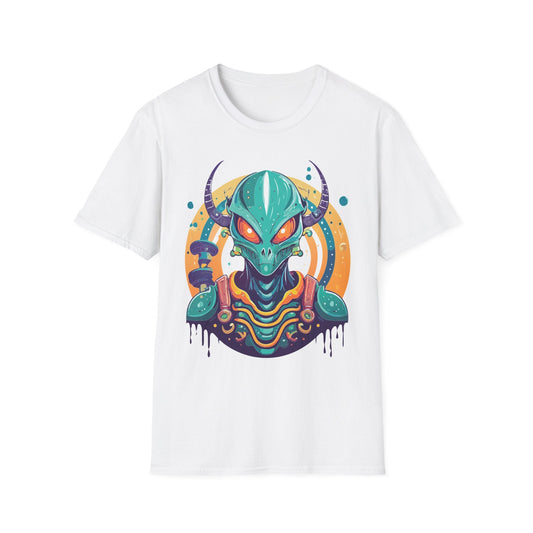 Alien Graphic Unisex Cotton Softstyle UFO Artwork Tee 14