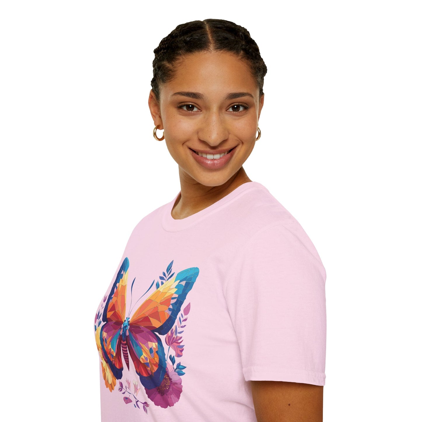 Butterfly Shirt Unisex Softstyle Short Sleeve Tee Monarch Butterfly 100 Percent Cotton