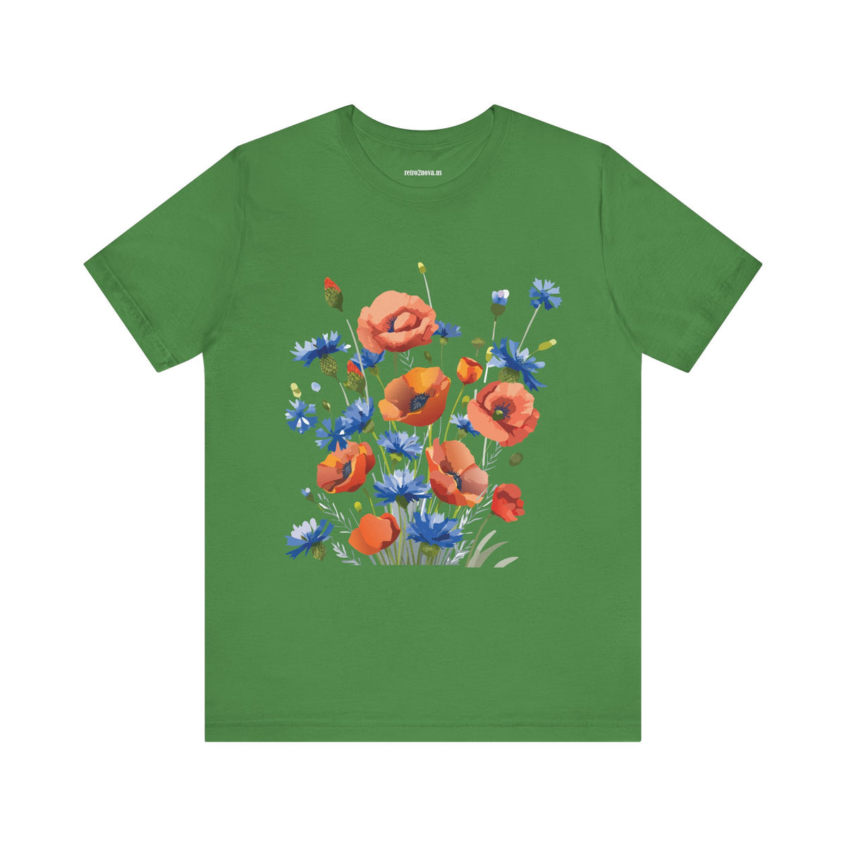 Floral Graphic Unisex Cotton Bella+Canvas Tee with Flowers Design ab8