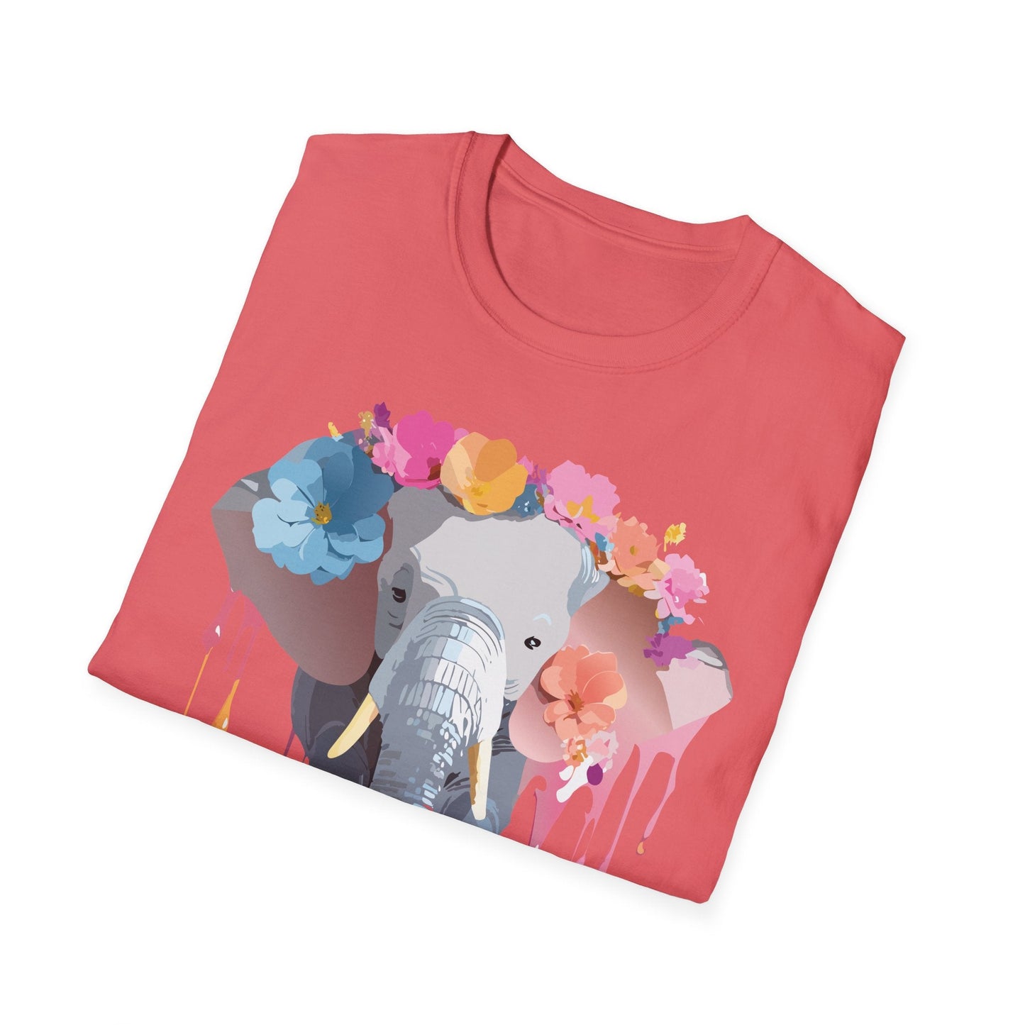 Elephant T Shirt Unisex Softstyle Gildan 64000 Elephant On T Shirt Animation Animals Tee