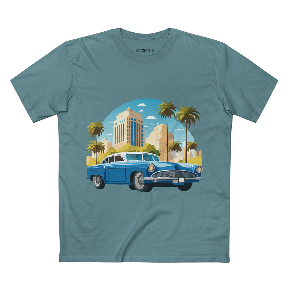 Retro Car Vintage Graphic Tee Staple Unisex 100 Cotton Tee Shirt - RC-23