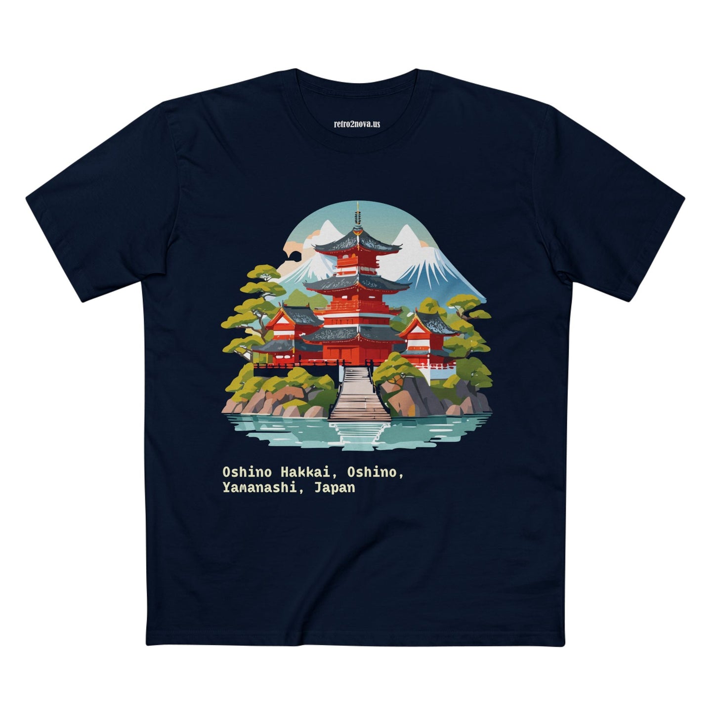 Retro2Nova Unisex Japan Shirt Travel Shirt TT30 Premium Cotton Tee With Original Art Design