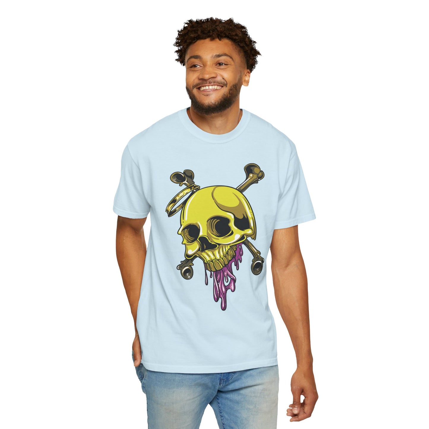 Unisex Cotton Tee Shirt with Skull