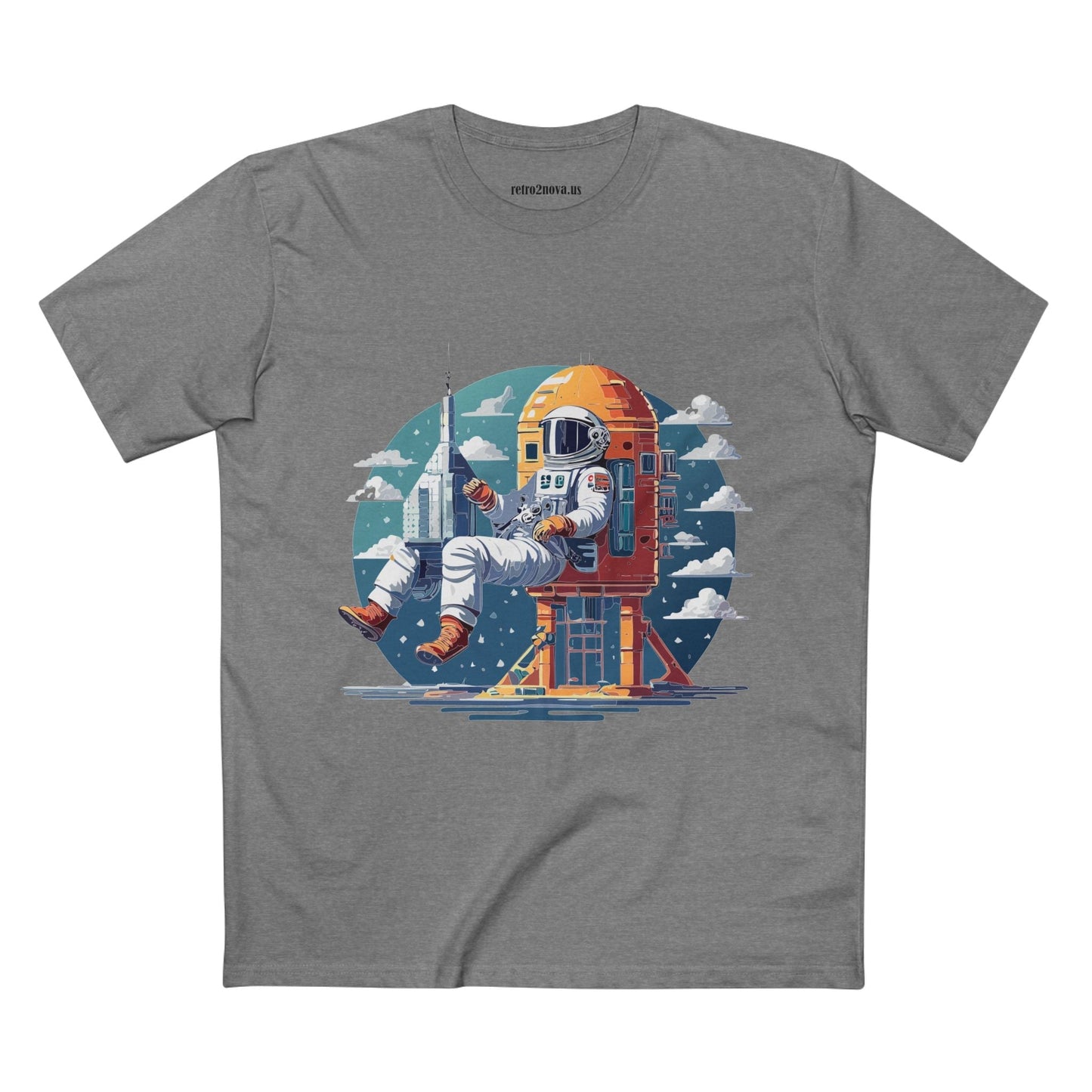 Cosmos Astronaut Shirt Unisex Premium Cotton Tee CS43 Original Art Design Retro2Nova Art Collection