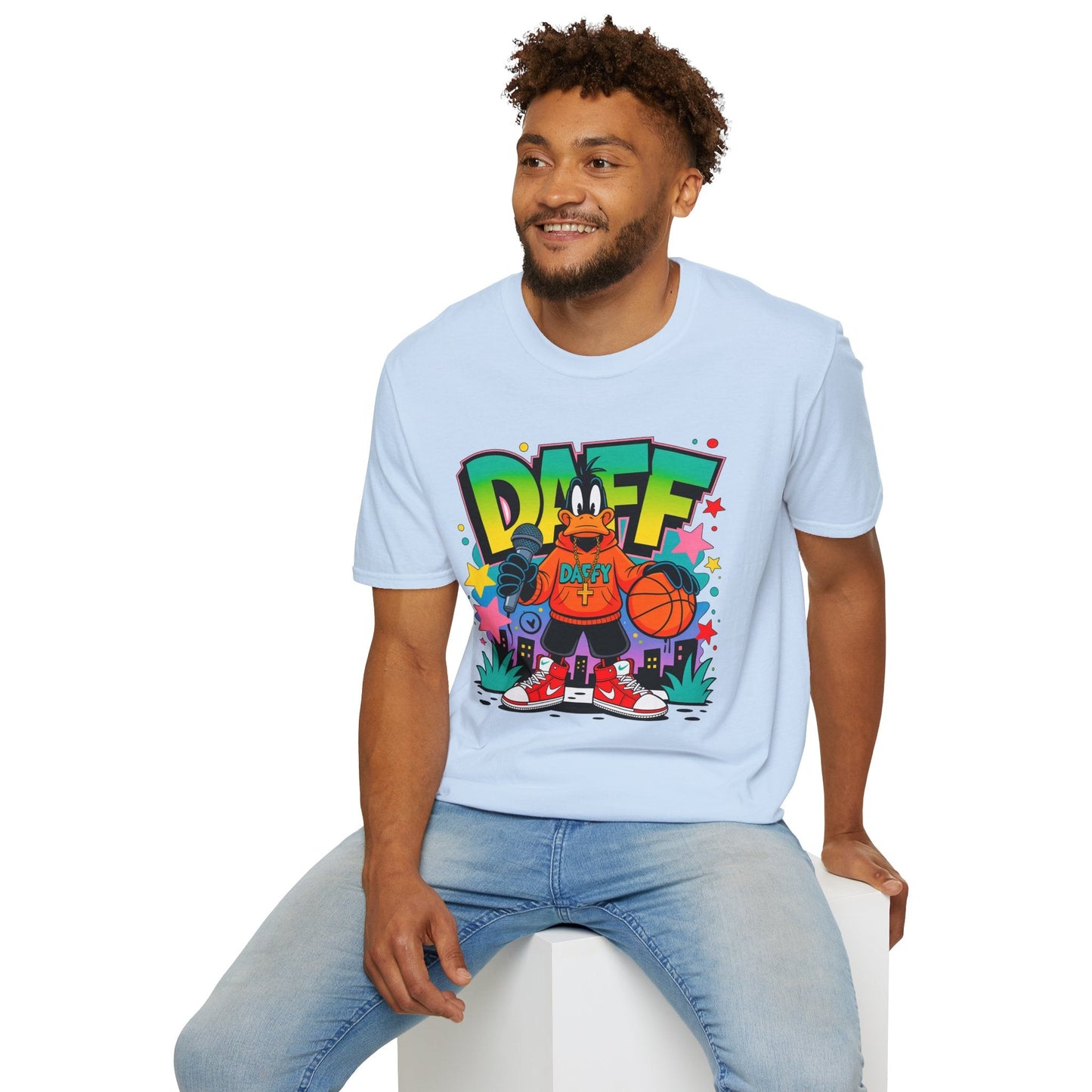 Unisex Cartoon T Shirt With Animation Design Funny Animals Tee Gildan Softstyle 64000