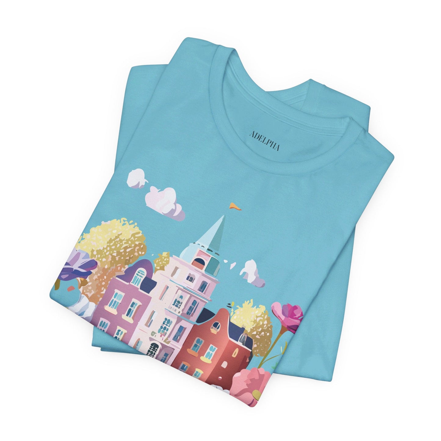 Amsterdam Tourist Shirt Graphic Tee Unisex Vintage Inspired Art Design by Adelpha Short Sleeve
