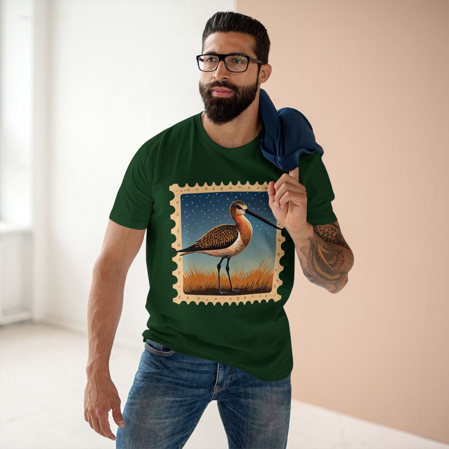 Stamp Shirt Postage Stamp Tee Unisex Premium Cotton Original Art Design Retro2Nova