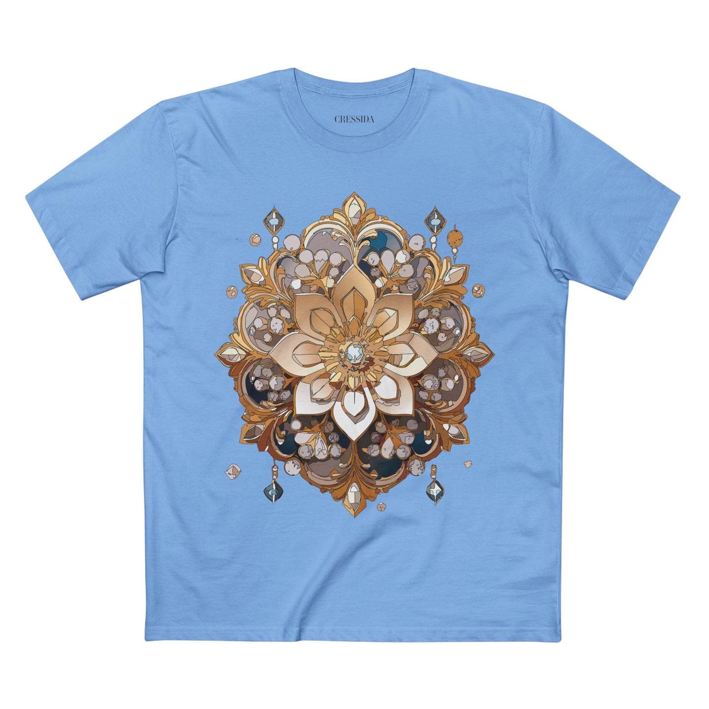 Floral Graphic T-Shirt Unisex 100 Cotton Art Design with Antique Flowers Tee 22