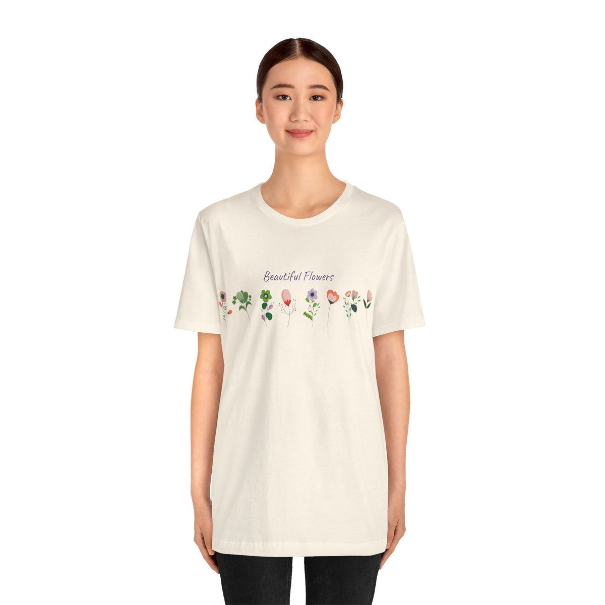 Floral Graphic Tee Shirt - Bella+Canvas Unisex 100 Cotton 51
