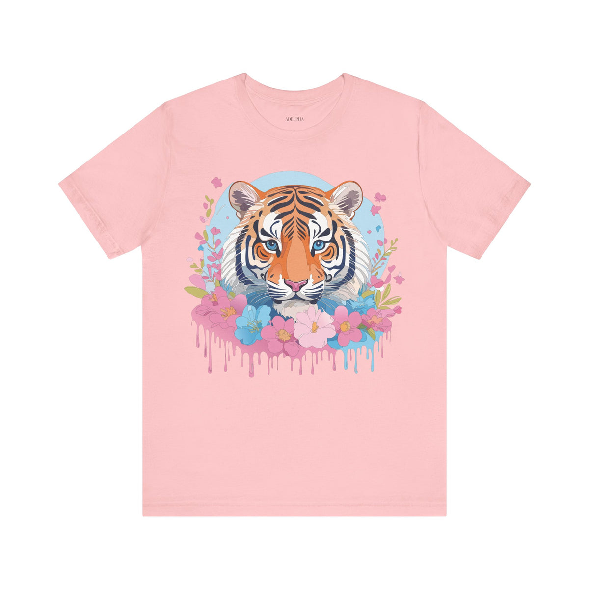 Tiger Graphic Unisex Cotton Bella+Canvas Tee with Art Animal Design e71