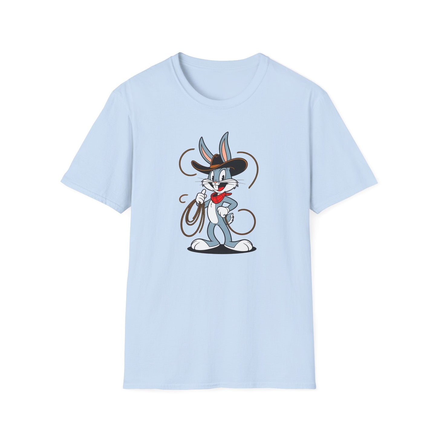 Bugs Bunny T Shirt Unisex Gildan Softstyle 64000 Cartoon Animation Tee With Art Design Artwork